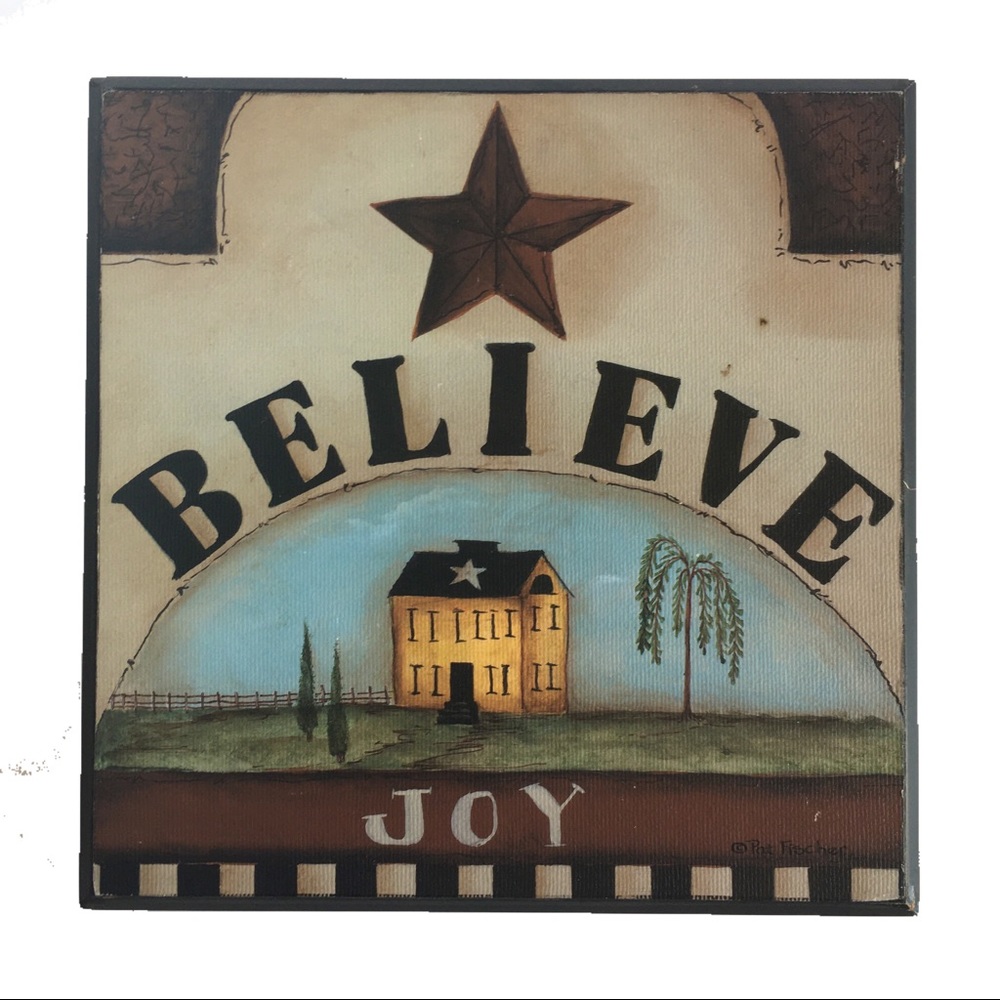 Primitive Decor- Believe and Dream 2 Piece Set